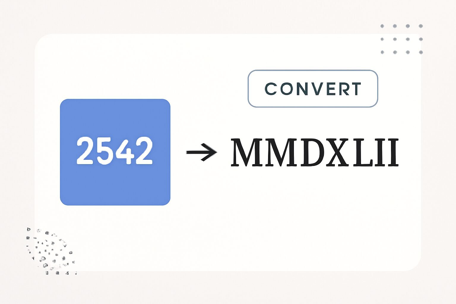 Roman Numerals: 2542