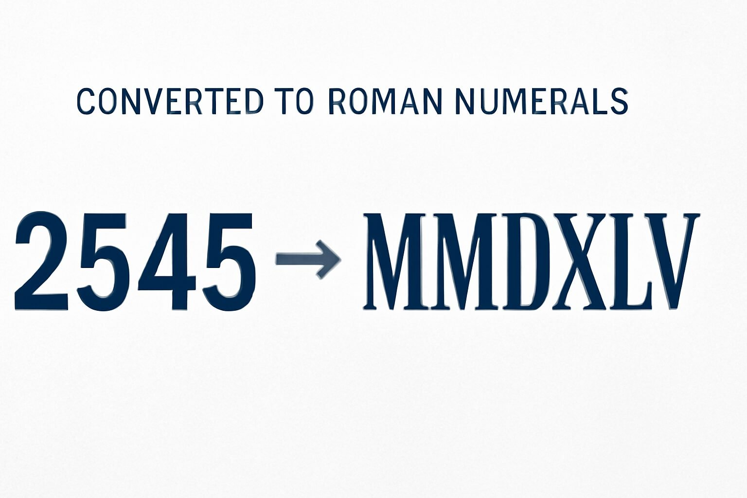 Roman Numerals: 2545