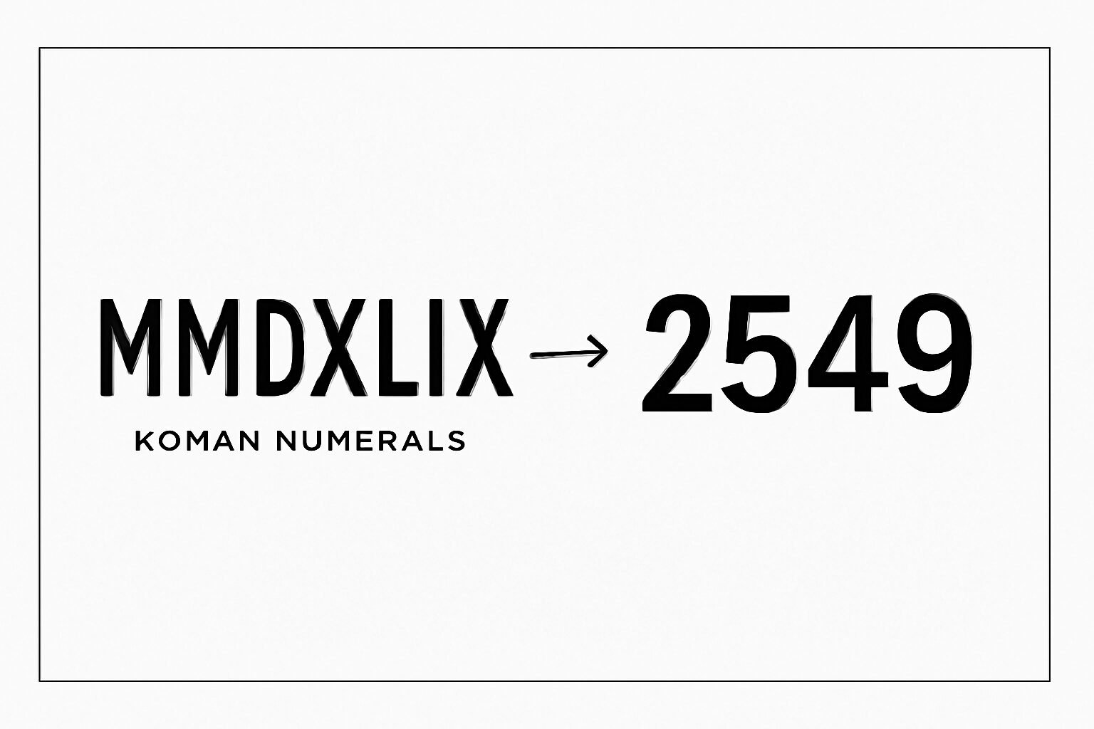 Roman Numerals: 2549