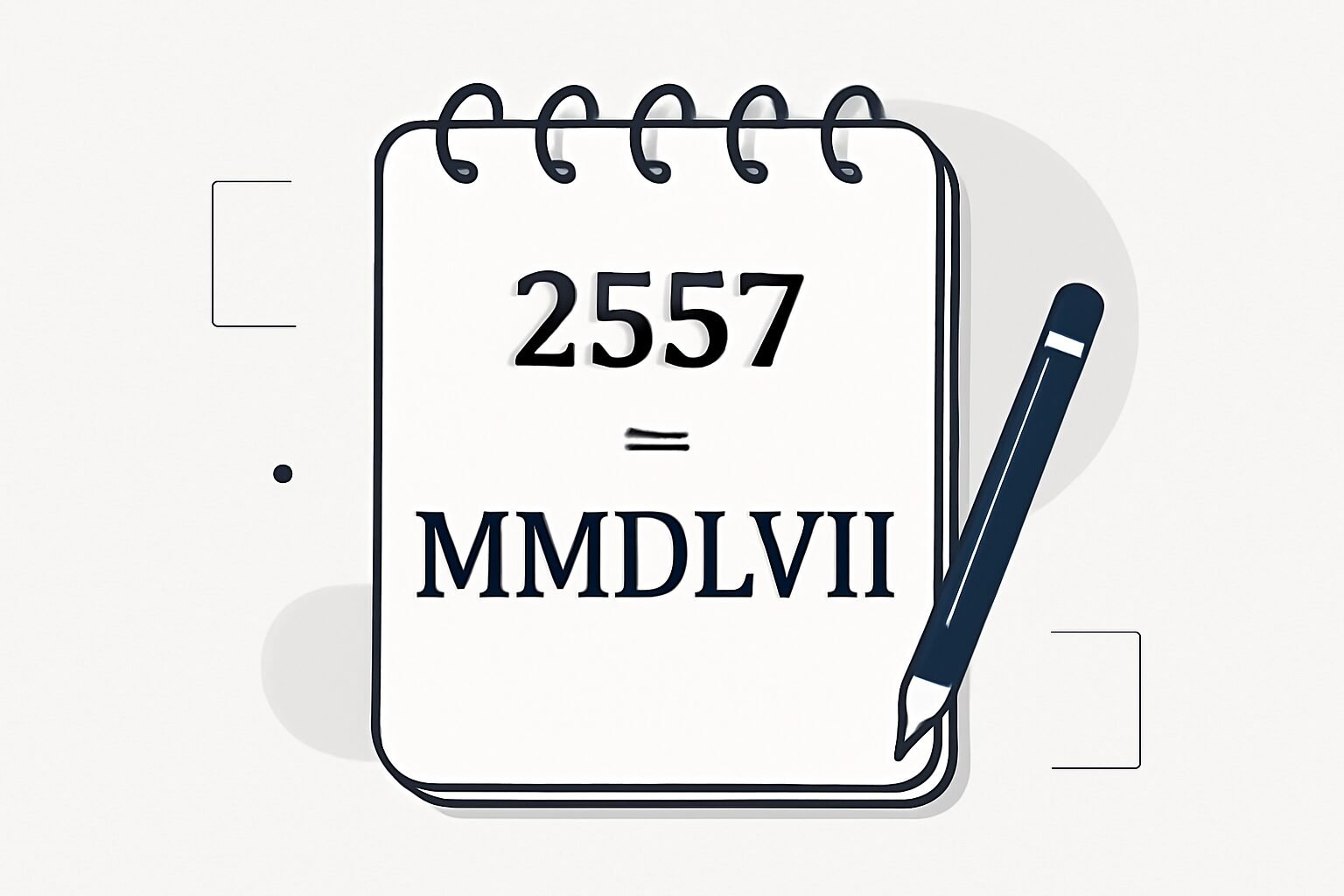 Roman Numerals: 2557
