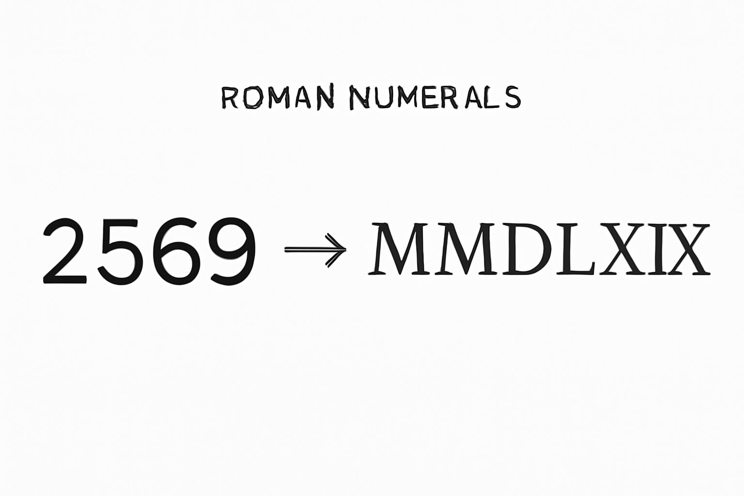 Roman Numerals: 2569