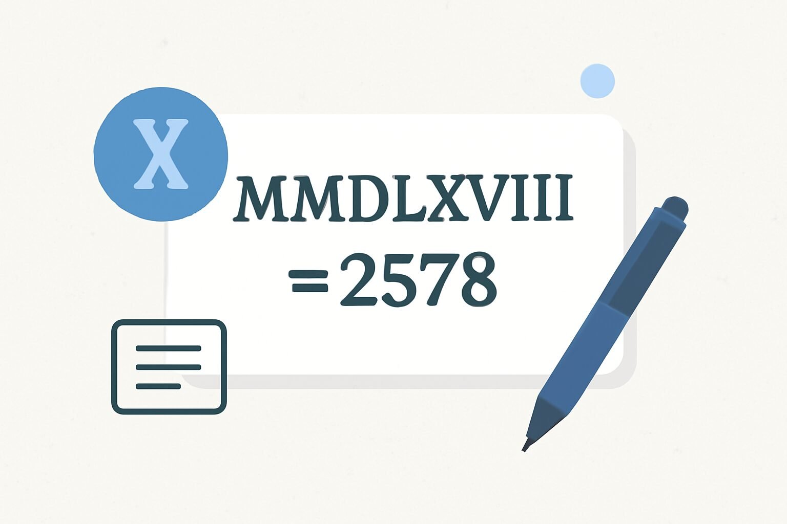 Roman Numerals: 2578