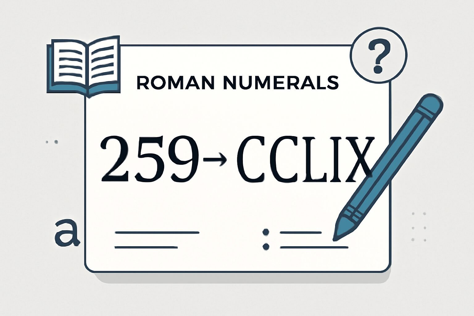 Roman Numerals: 259