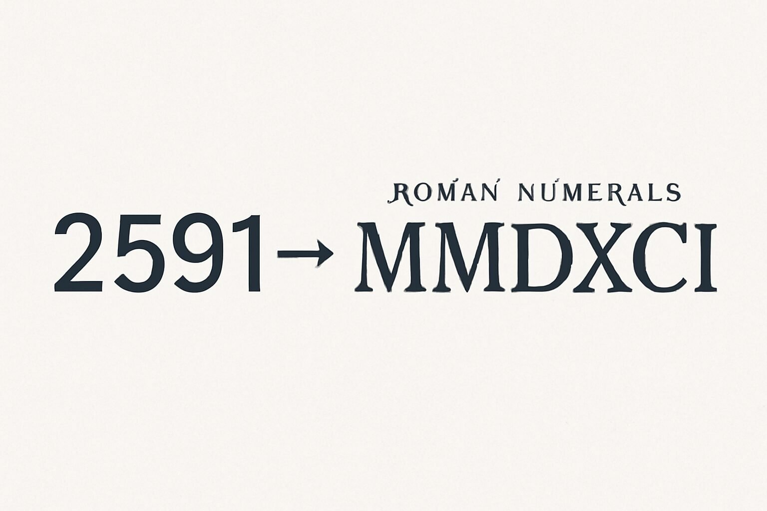 Roman Numerals: 2591