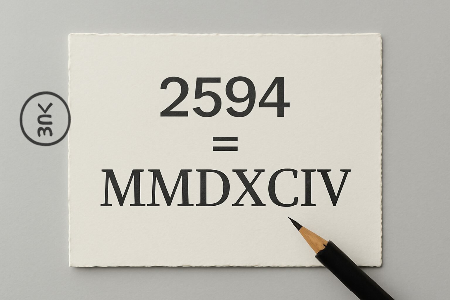 Roman Numerals: 2594