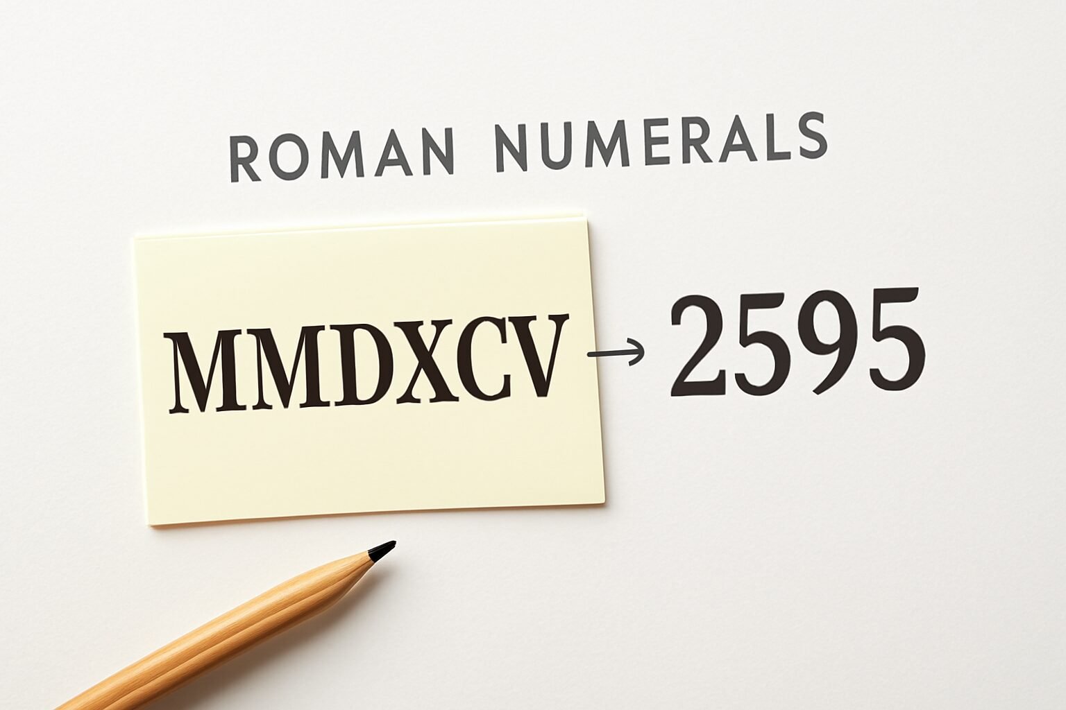 Roman Numerals: 2595