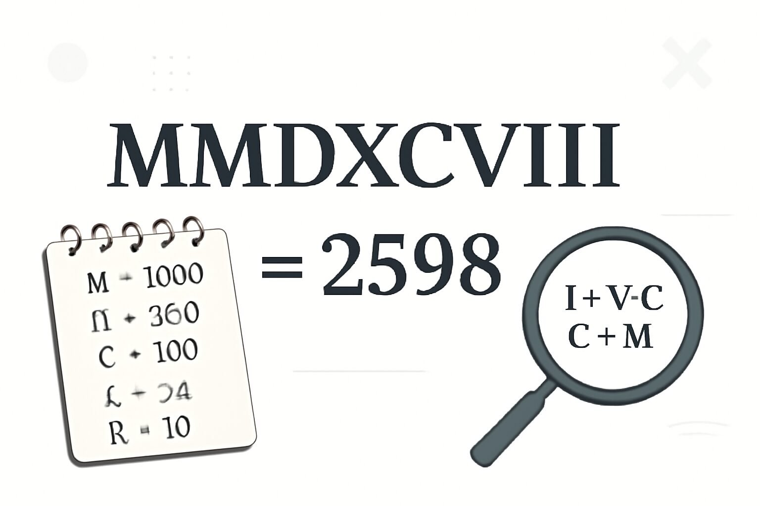 Roman Numerals: 2598