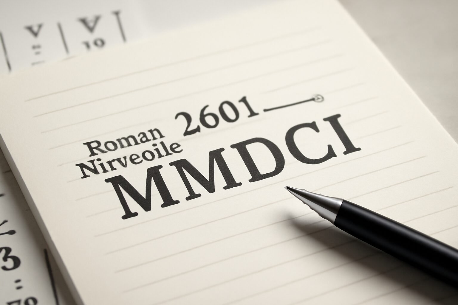 Roman Numerals: 2601