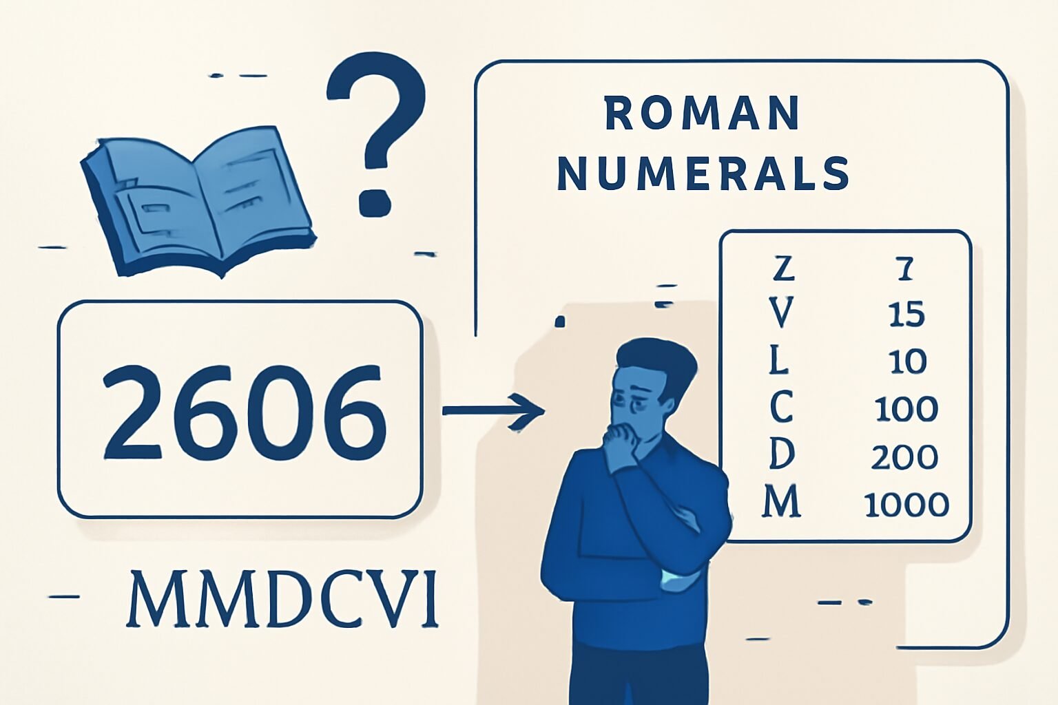Roman Numerals: 2606