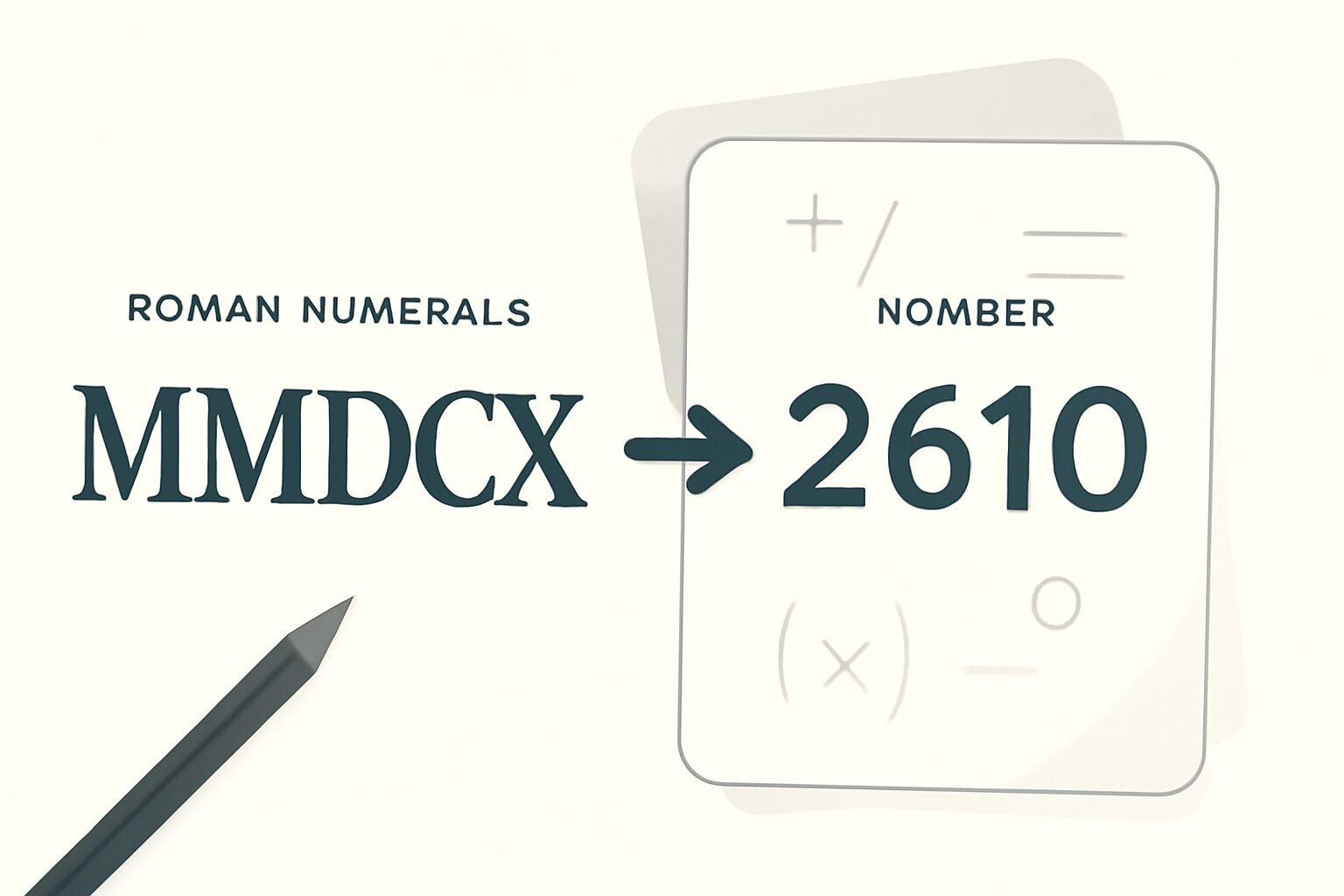 Roman Numerals: 2610