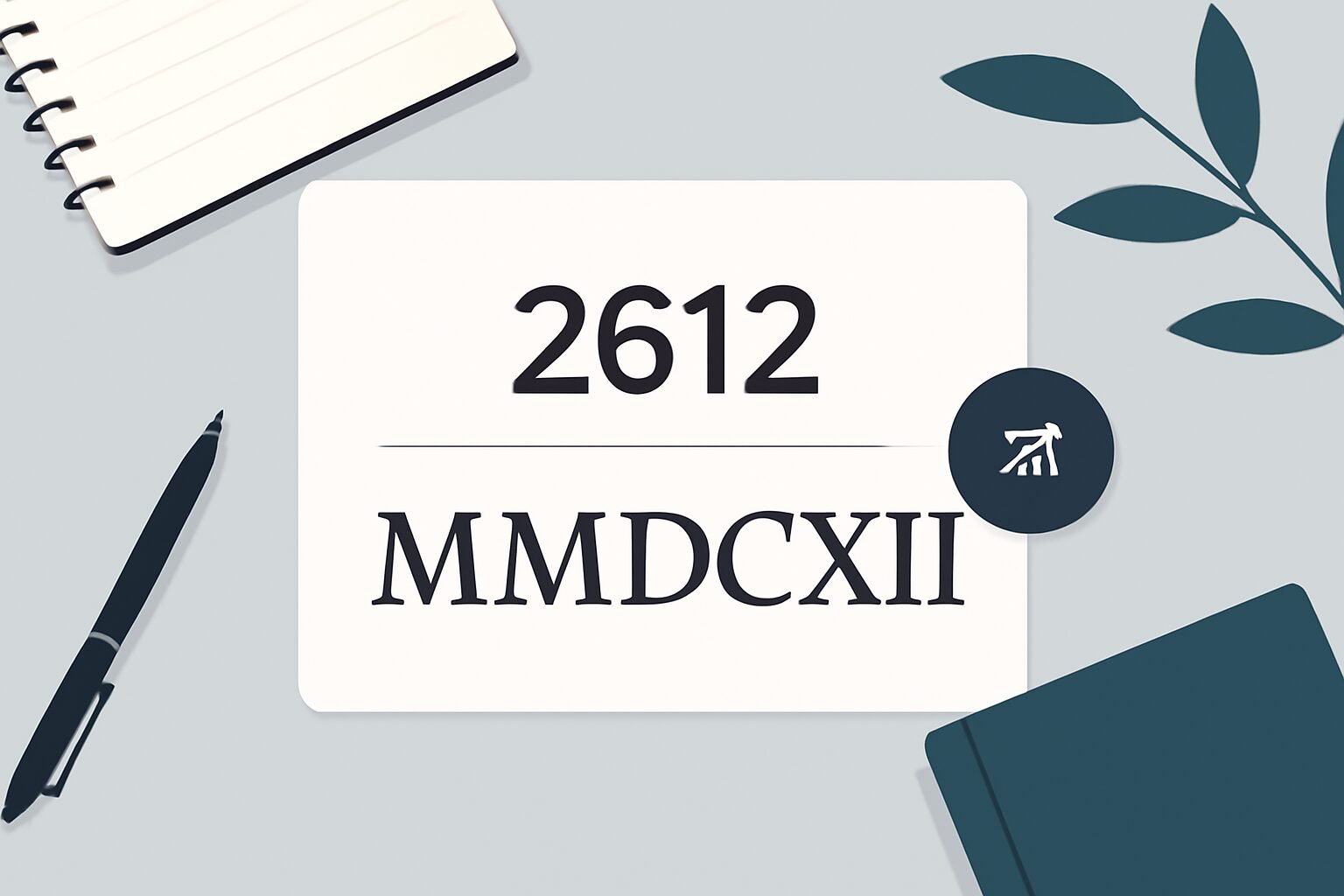Roman Numerals: 2612