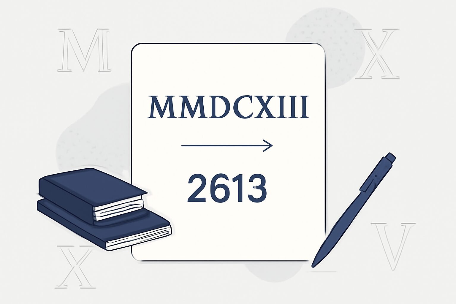 Roman Numerals: 2613