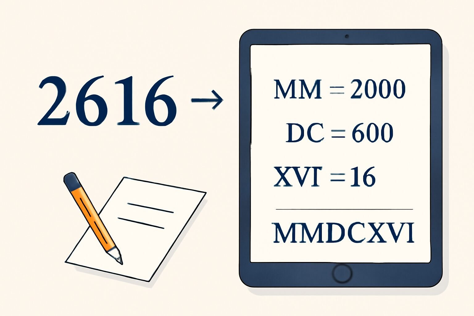 Roman Numerals: 2616
