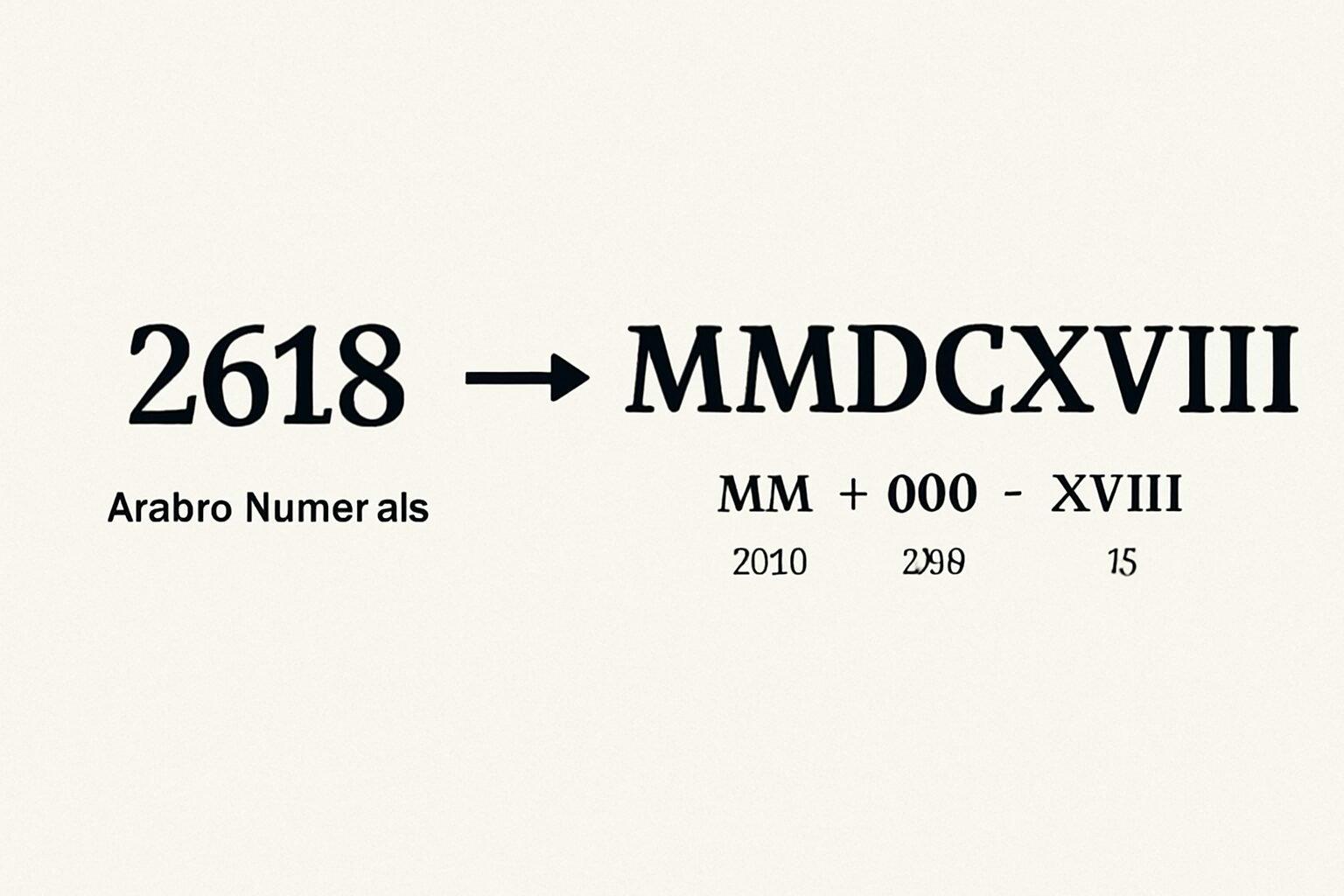 Roman Numerals: 2618