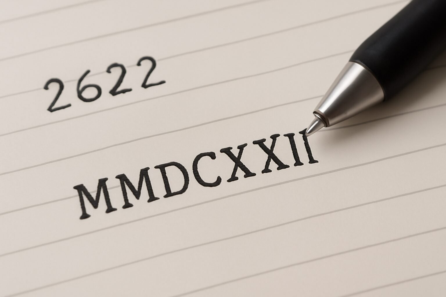 Roman Numerals: 2622