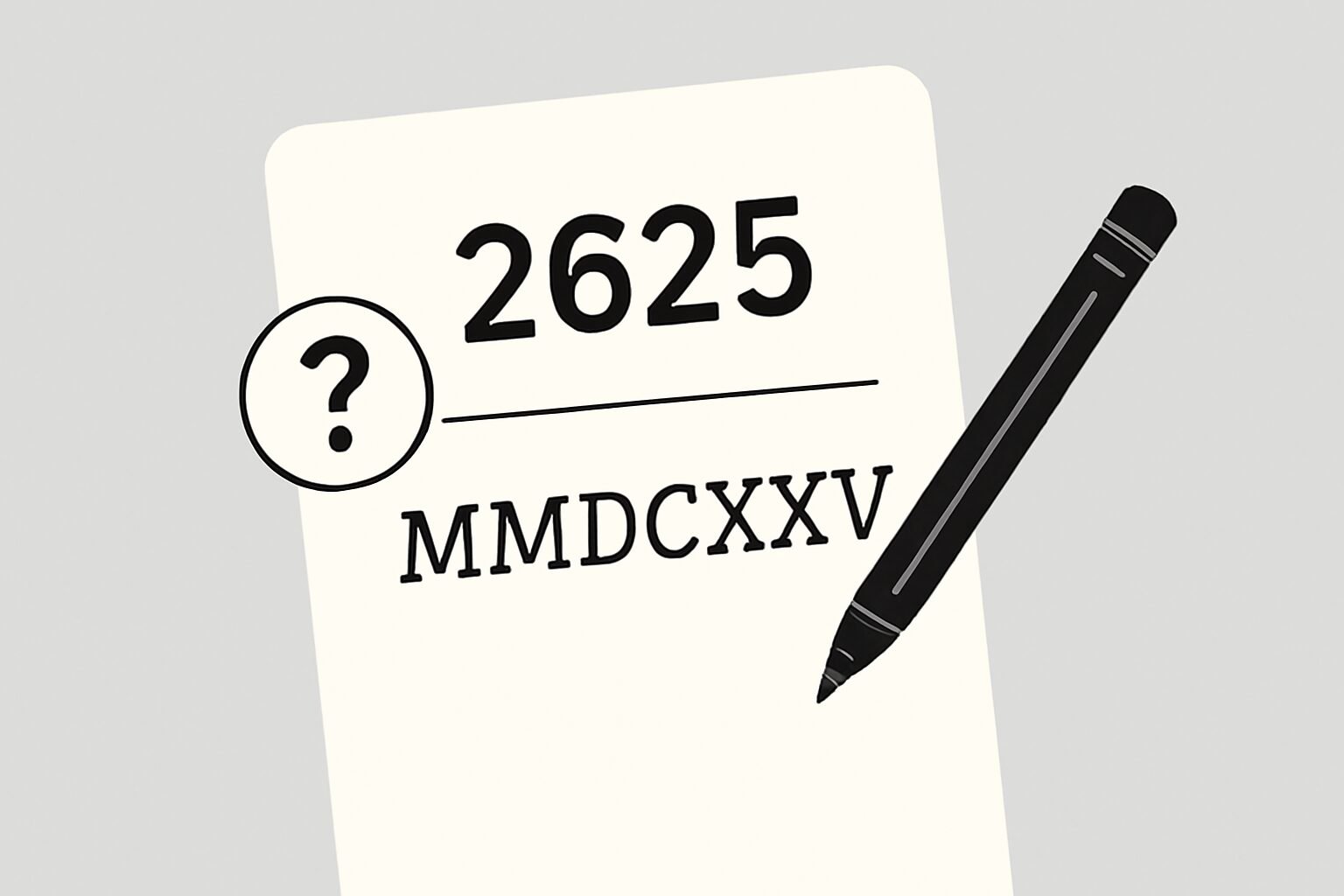 Roman Numerals: 2625
