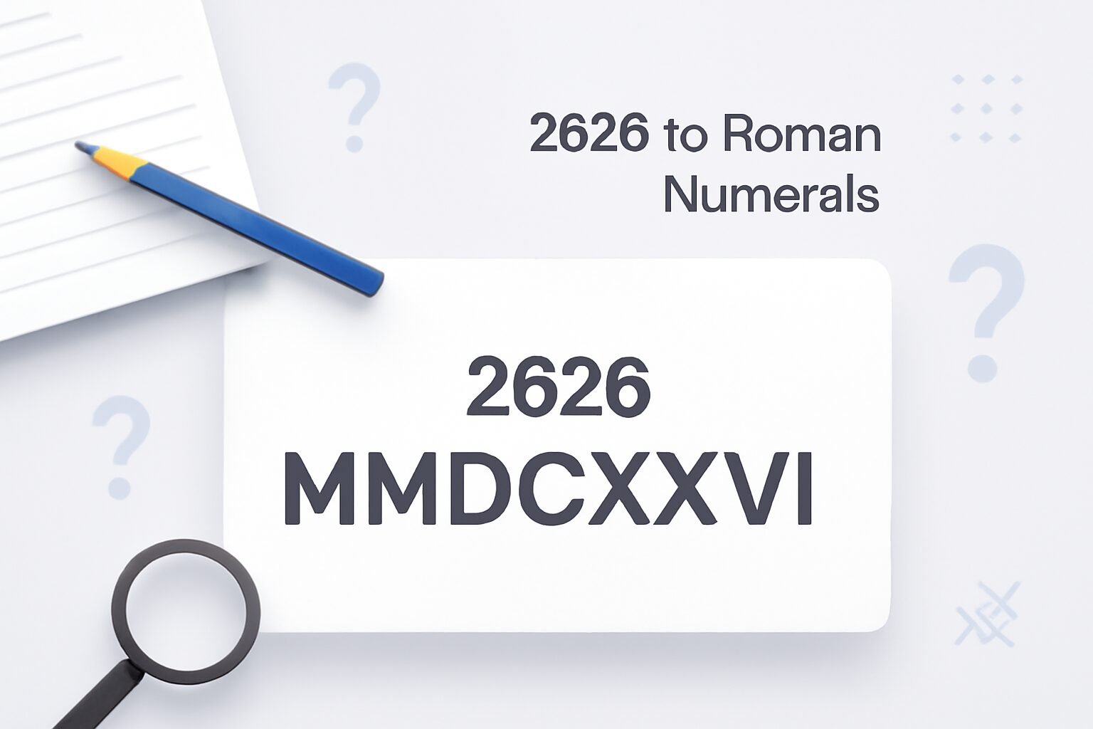 Roman Numerals: 2626
