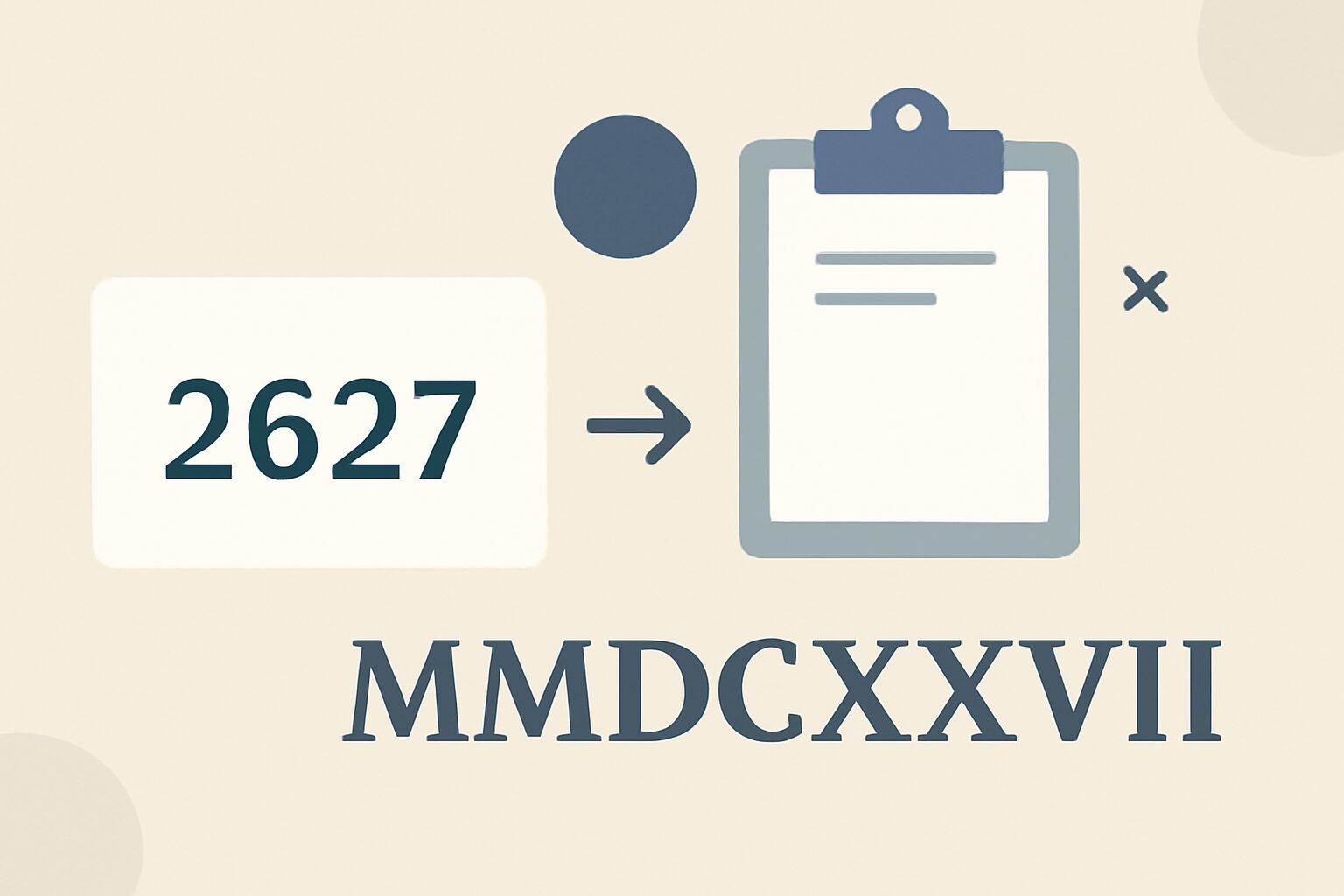 Roman Numerals: 2627