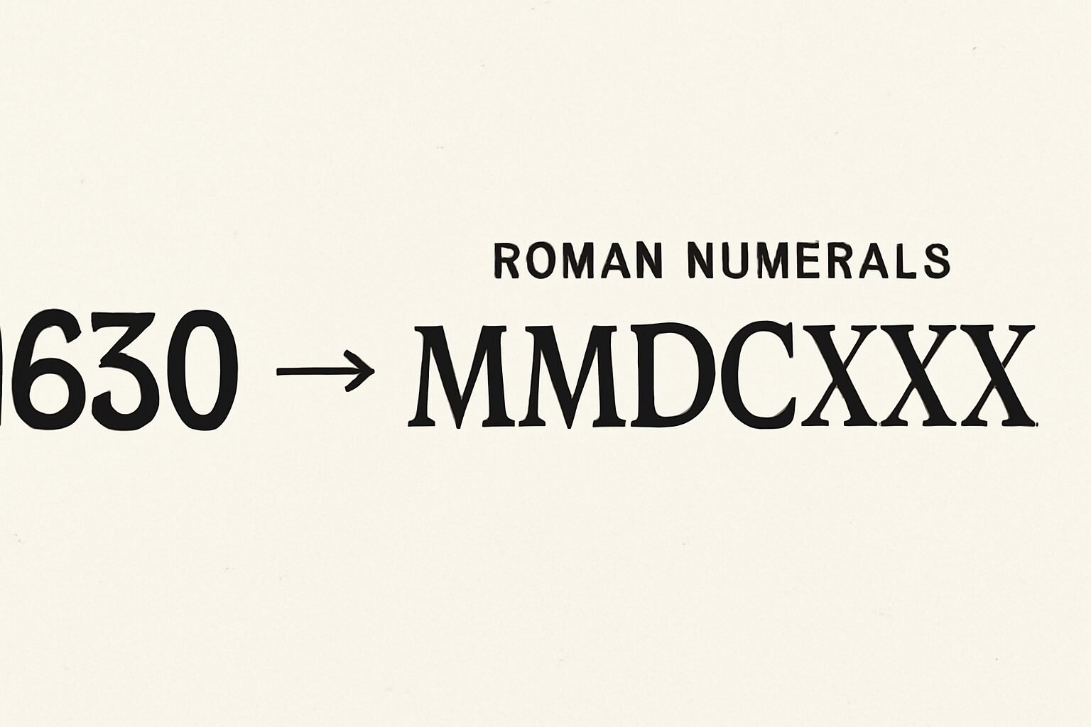 Roman Numerals: 2630