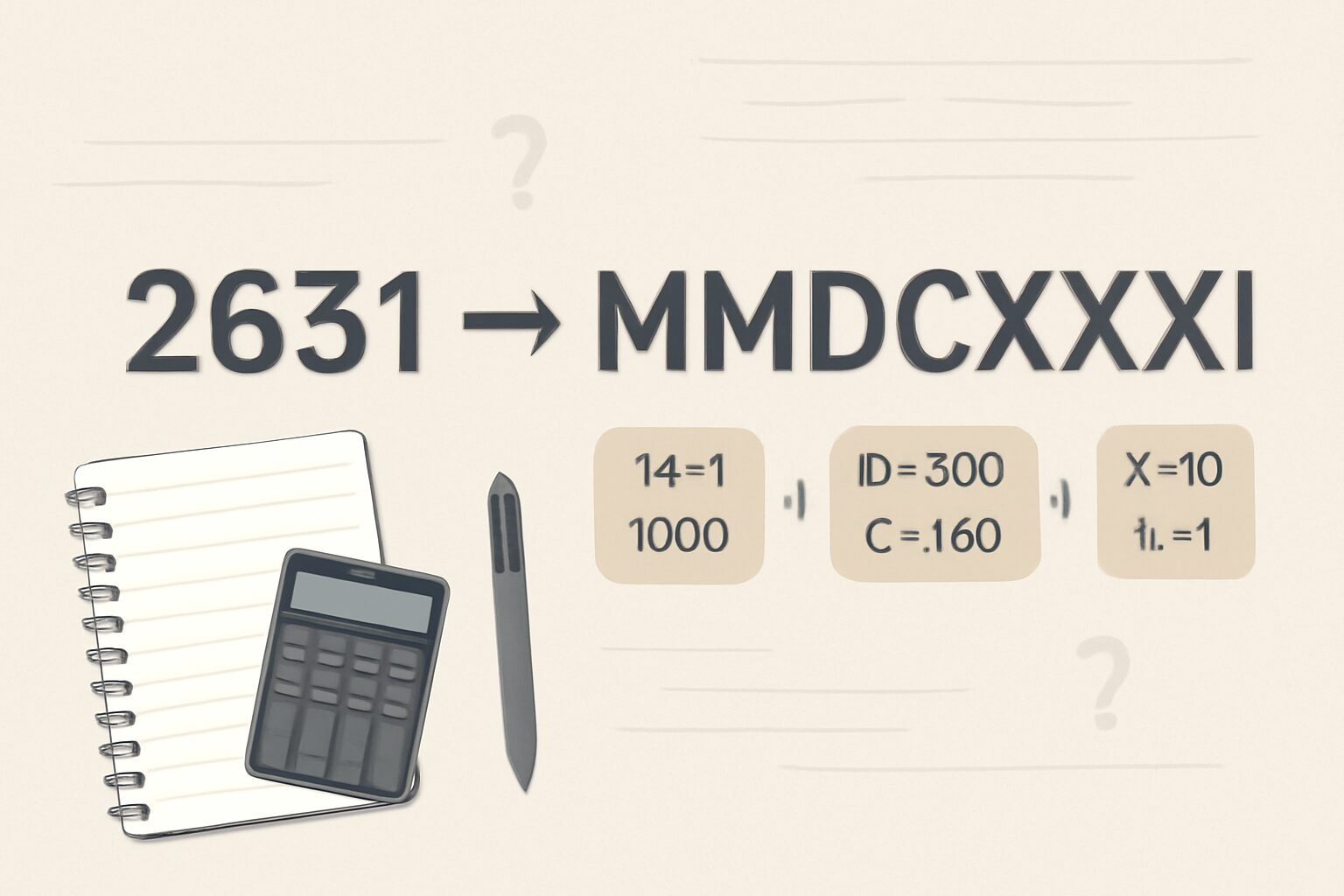 Roman Numerals: 2631