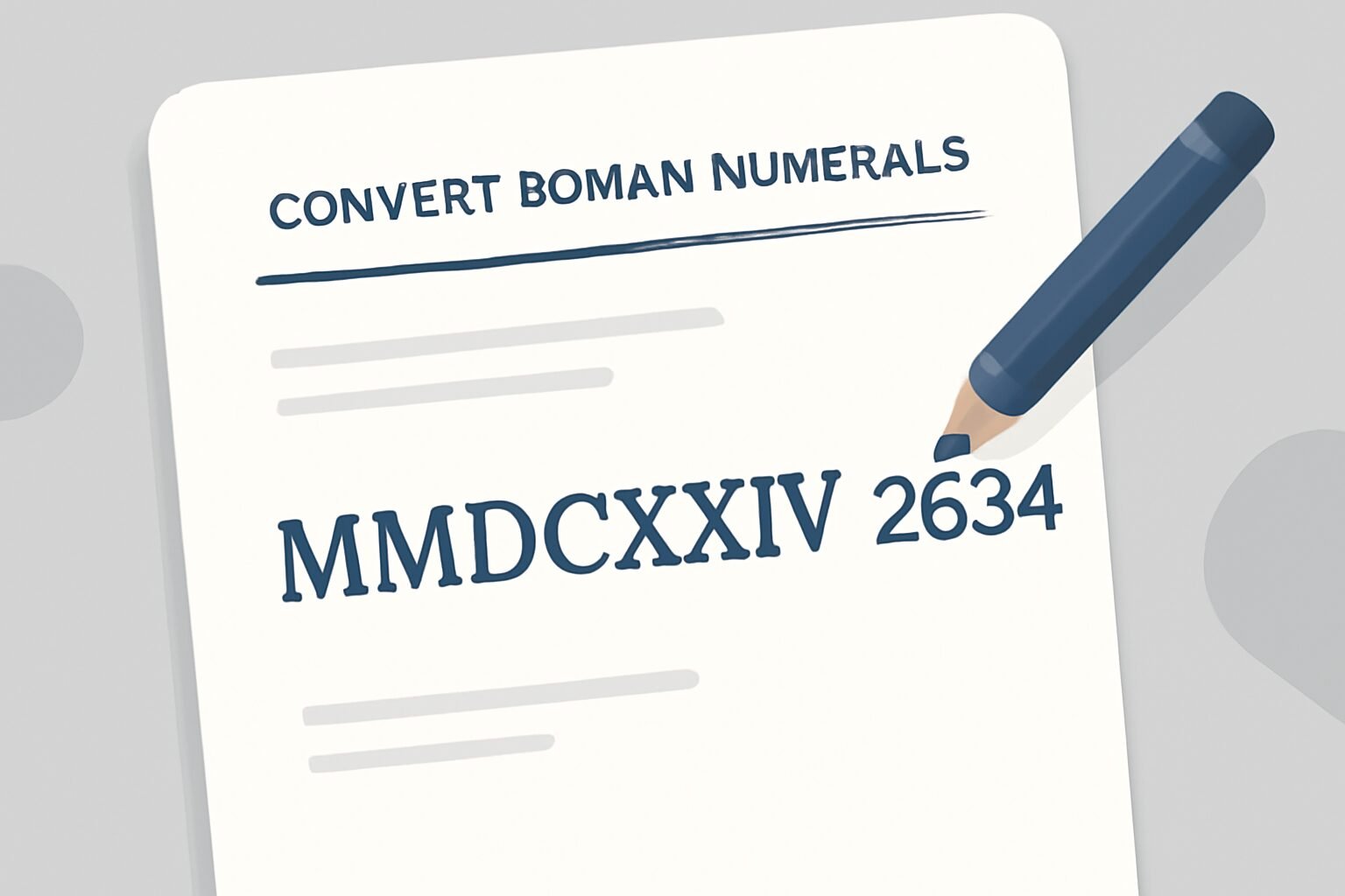 Roman Numerals: 2634
