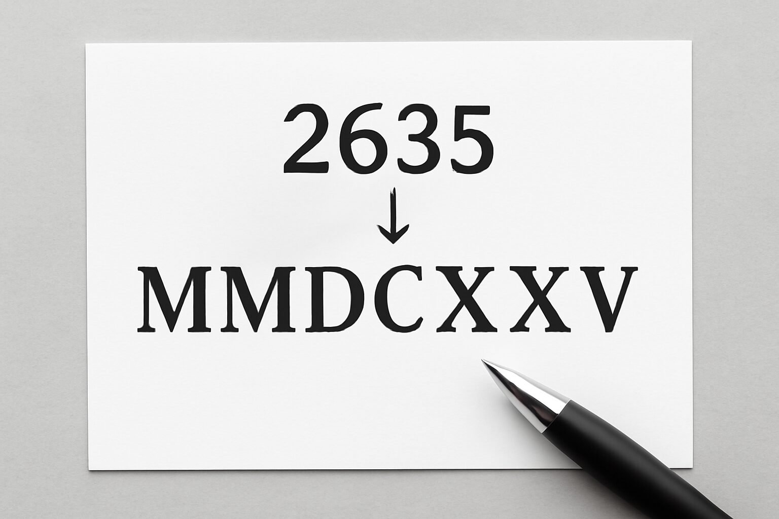 Roman Numerals: 2635