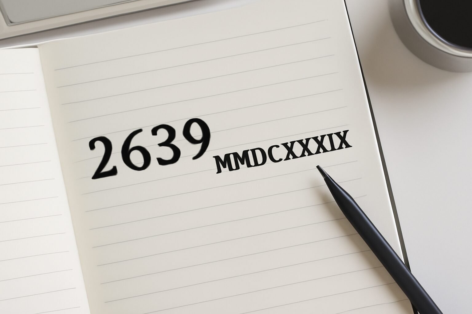 Roman Numerals: 2639