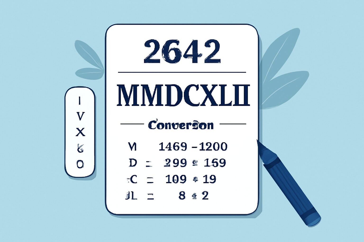 Roman Numerals: 2642