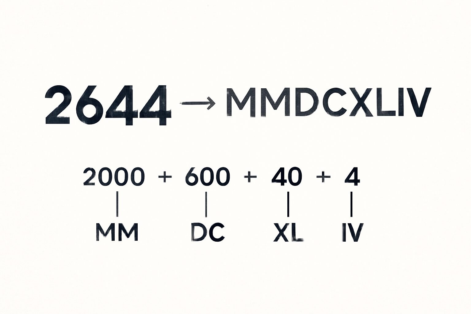 Roman Numerals: 2644