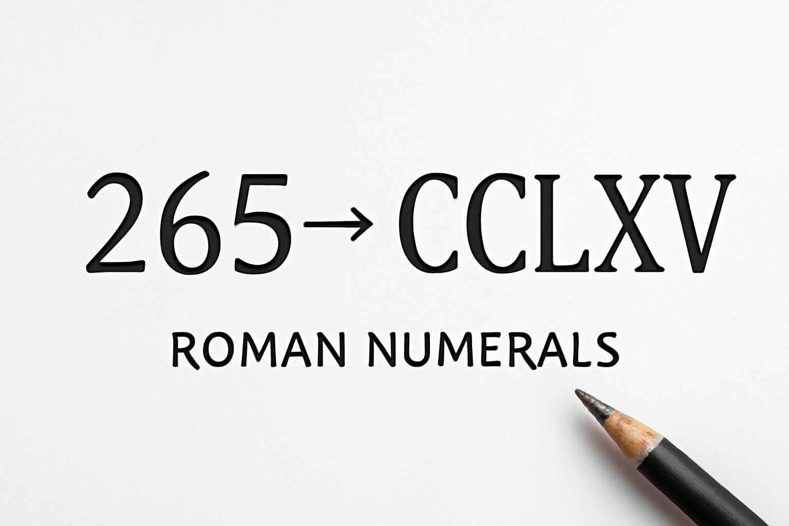Roman Numerals: 265