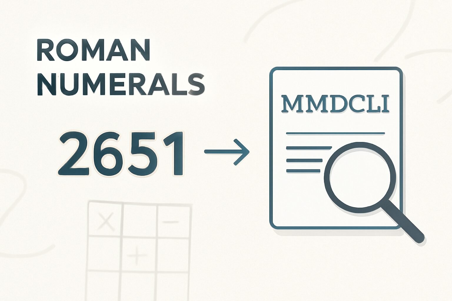 Roman Numerals: 2651