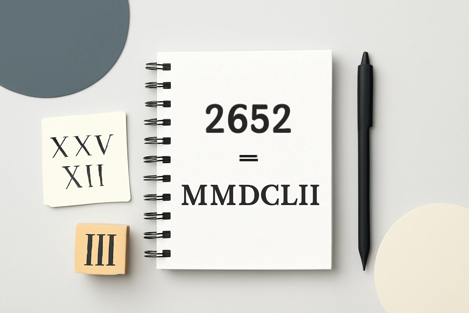 Roman Numerals: 2652