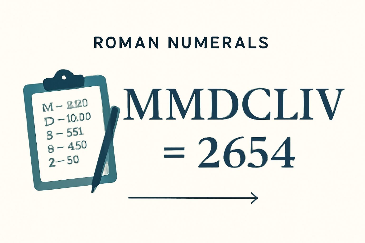 Roman Numerals: 2654