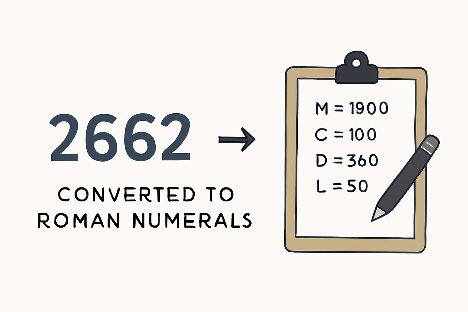 Roman Numerals: 2662