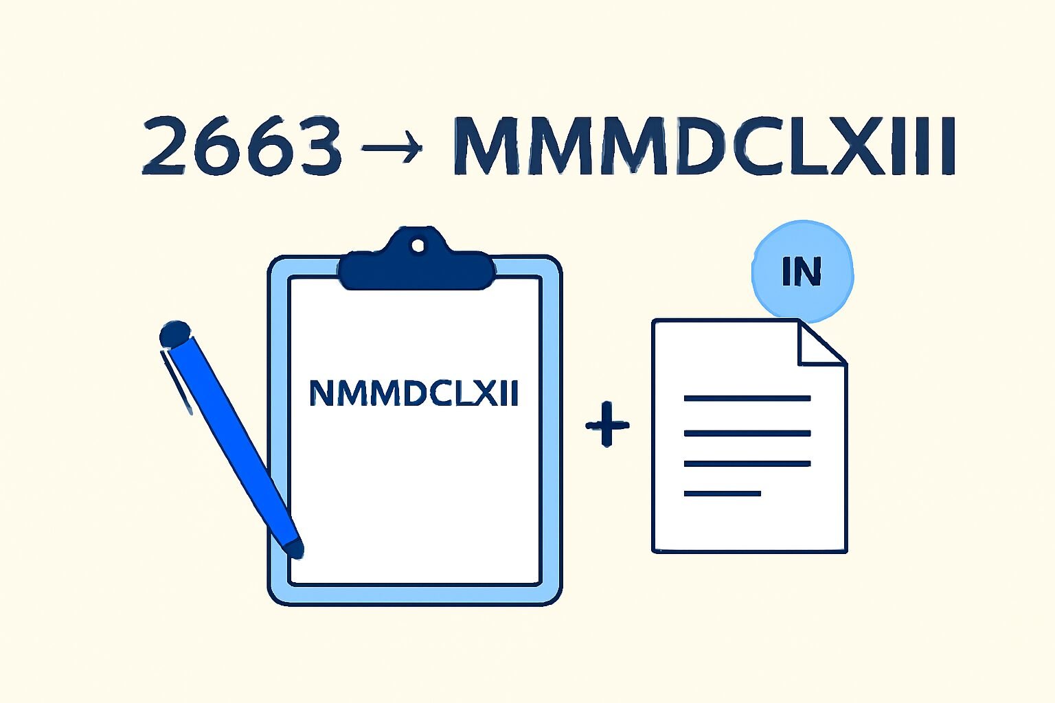 Roman Numerals: 2663