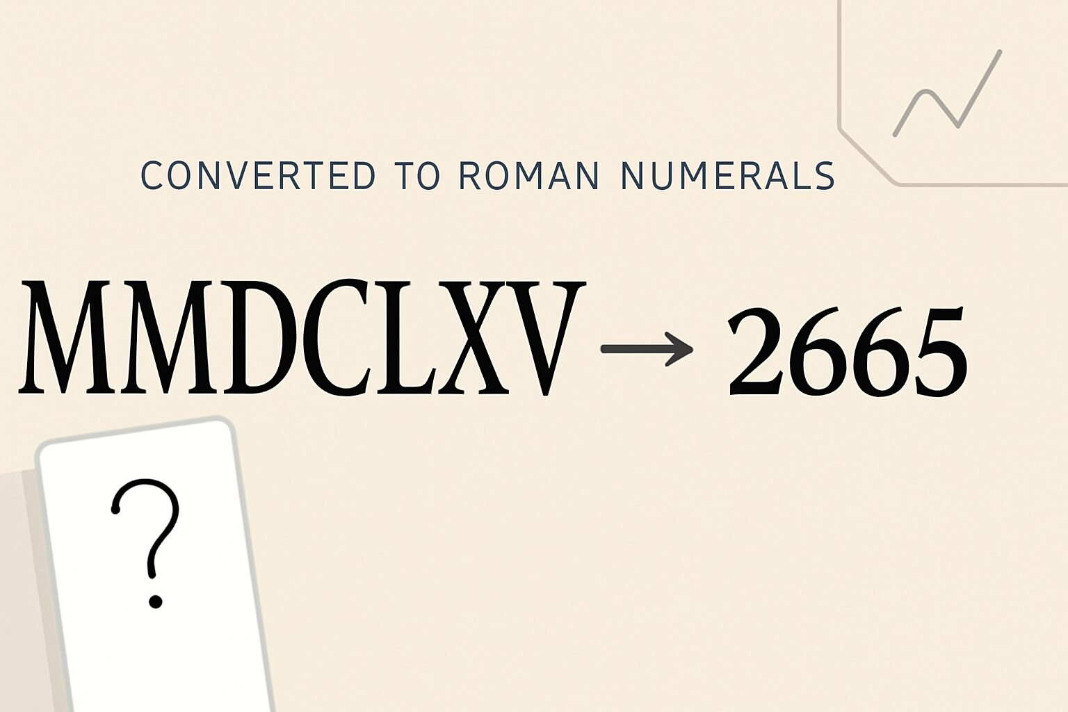 Roman Numerals: 2665