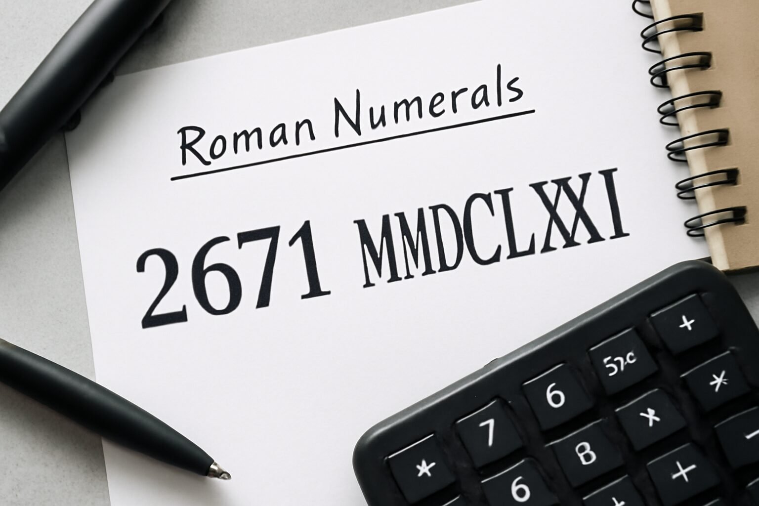 Roman Numerals: 2671