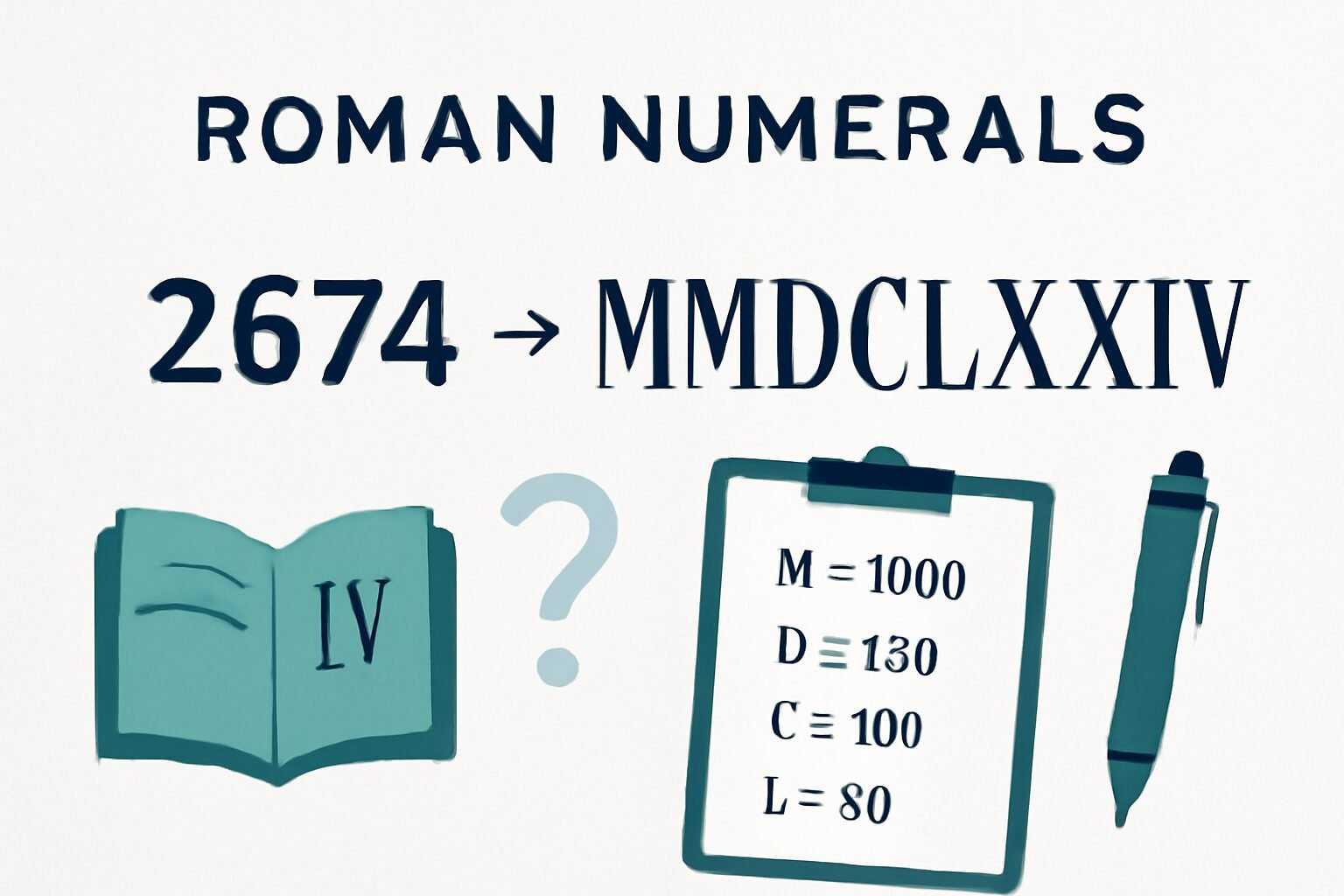 Roman Numerals: 2674
