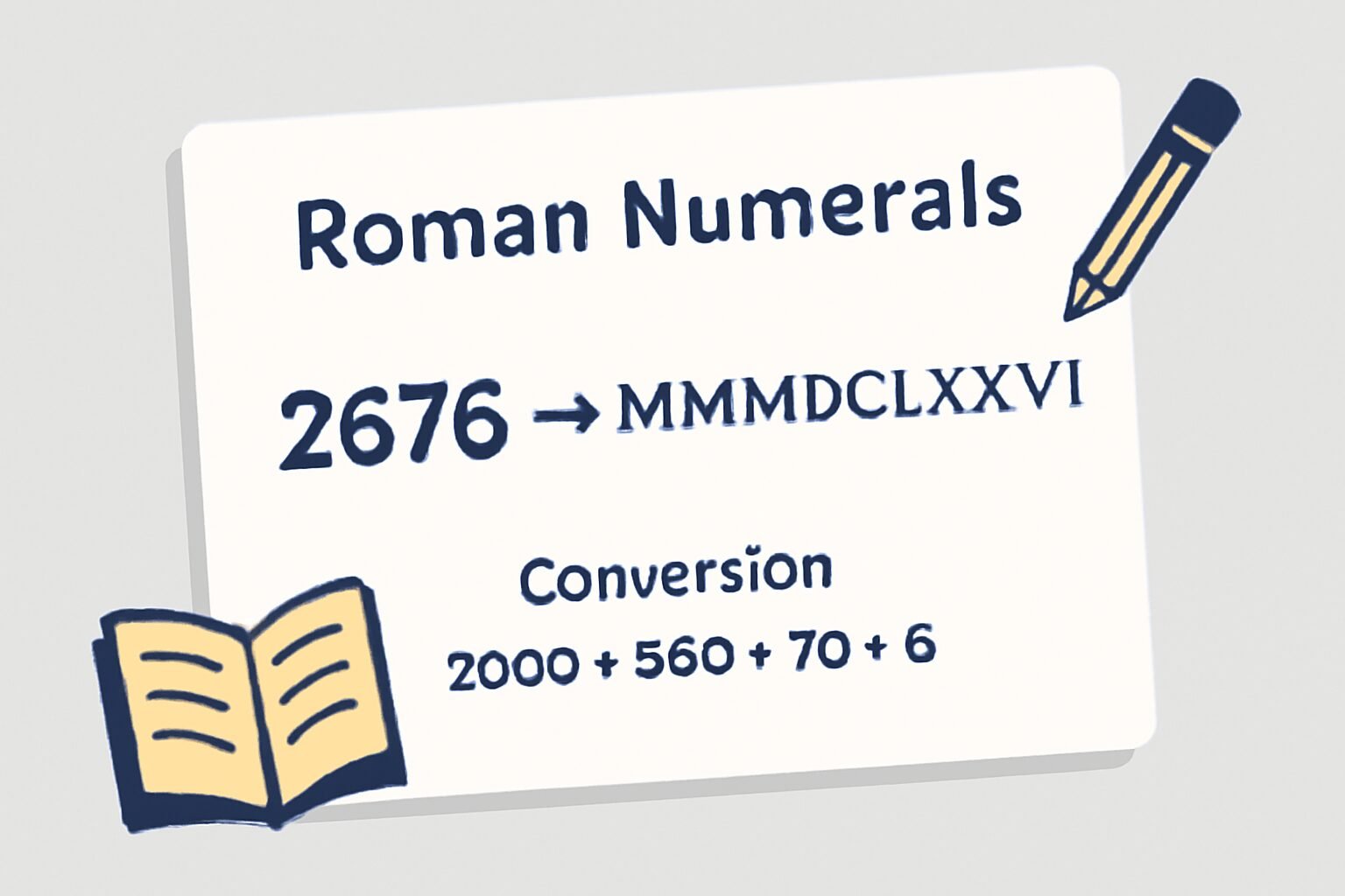 Roman Numerals: 2676
