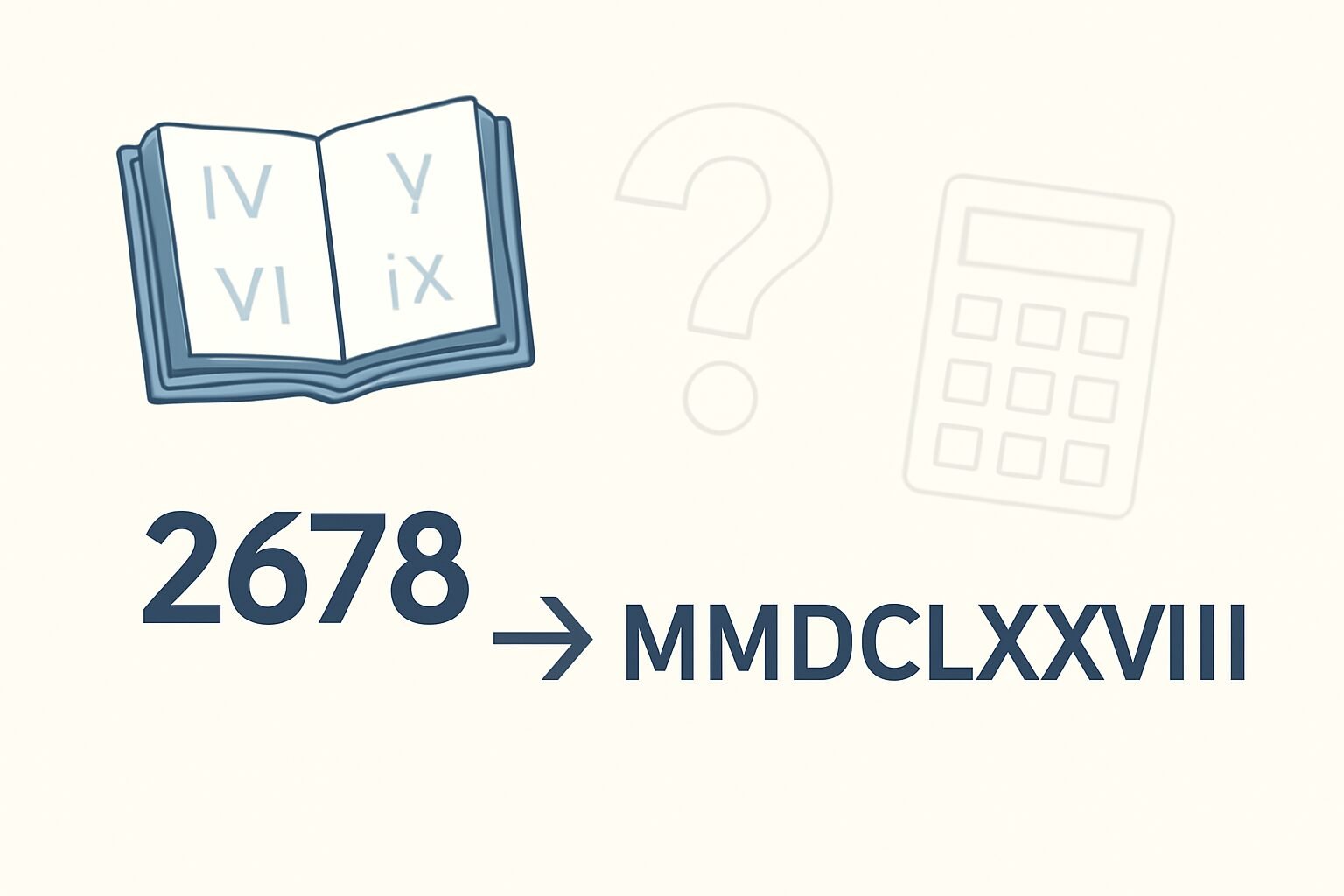 Roman Numerals: 2678