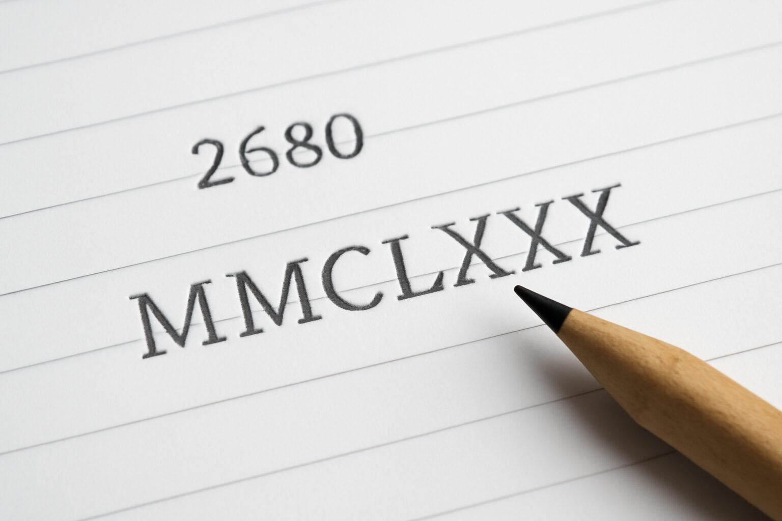 Roman Numerals: 2680