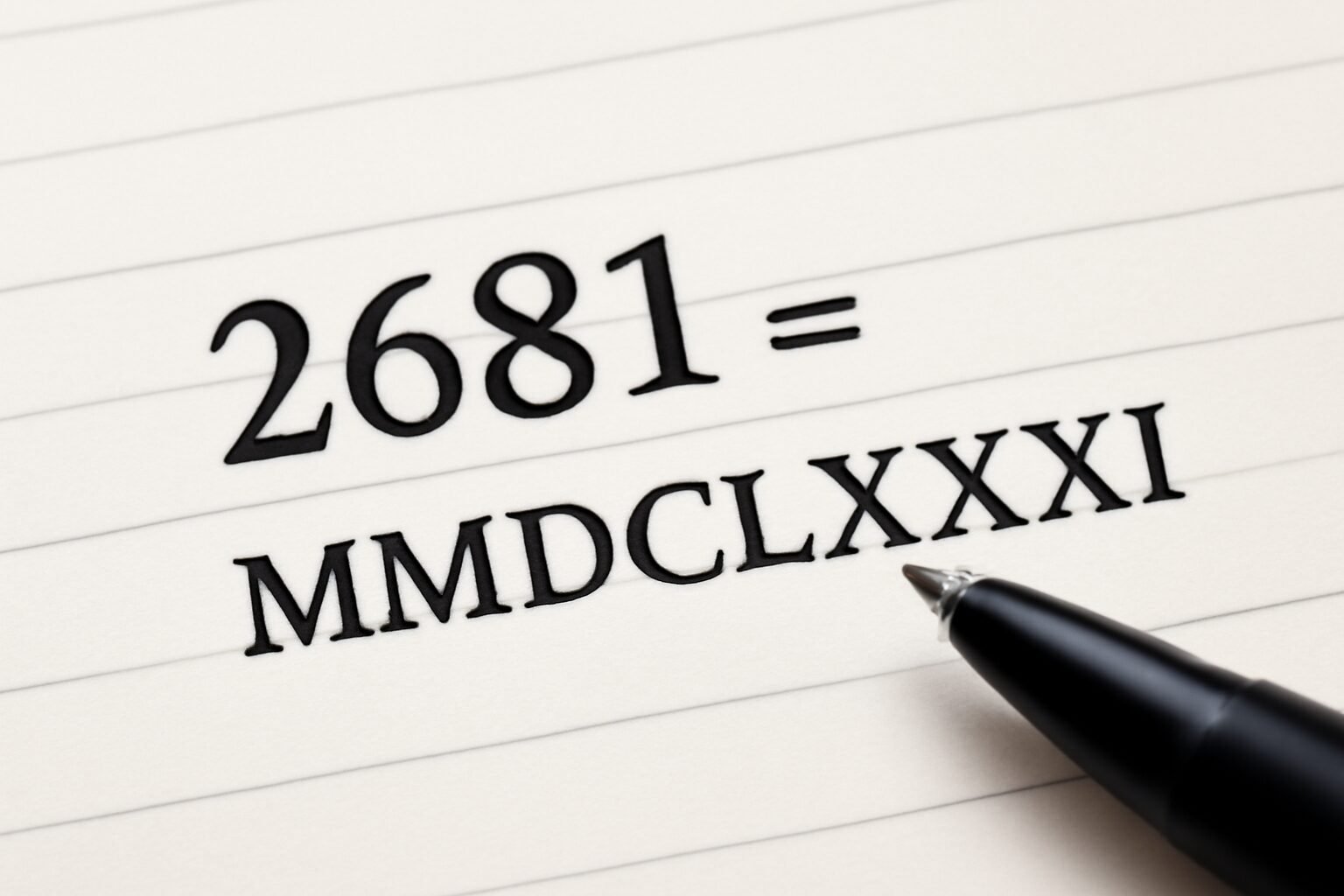 Roman Numerals: 2681