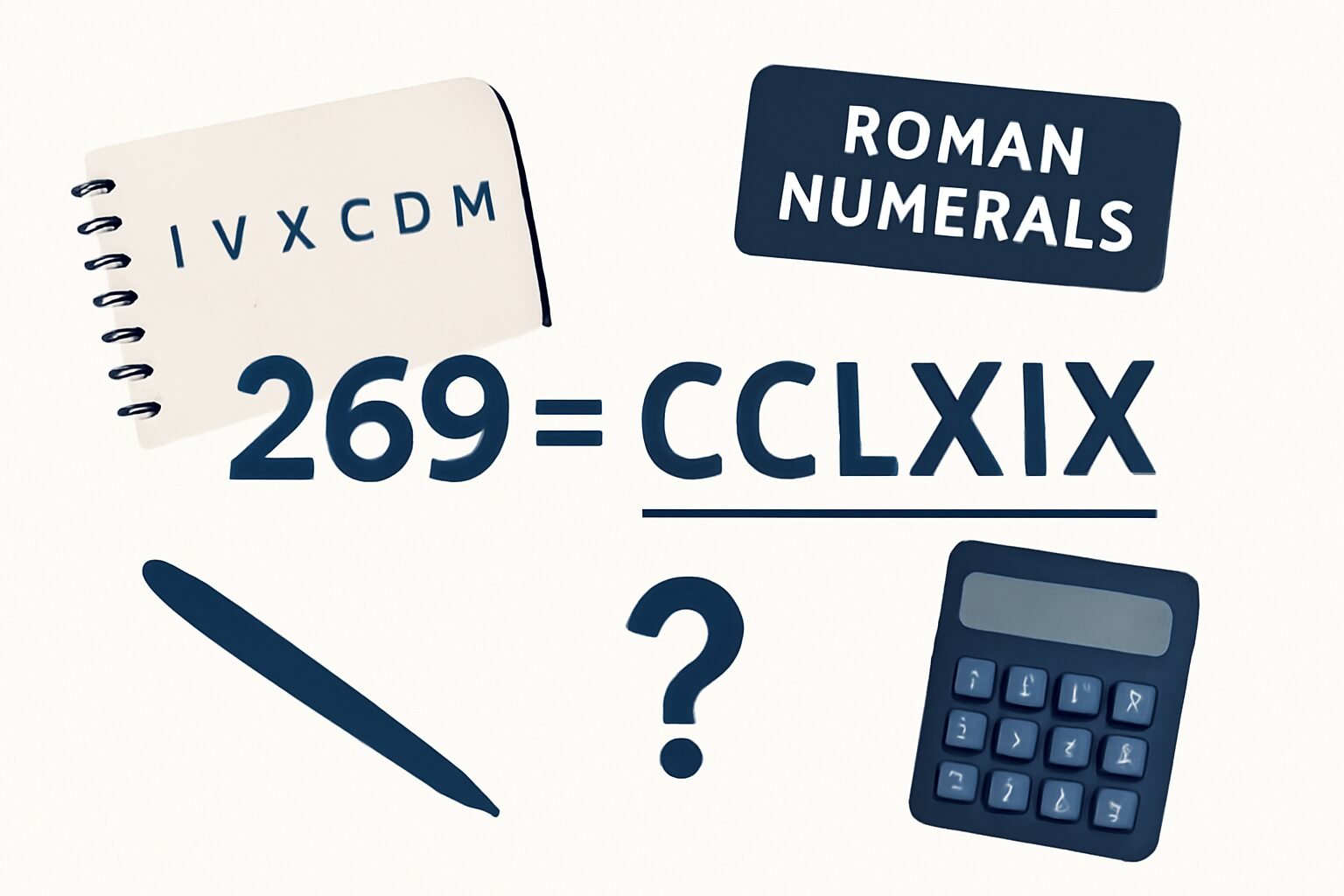 Roman Numerals: 269
