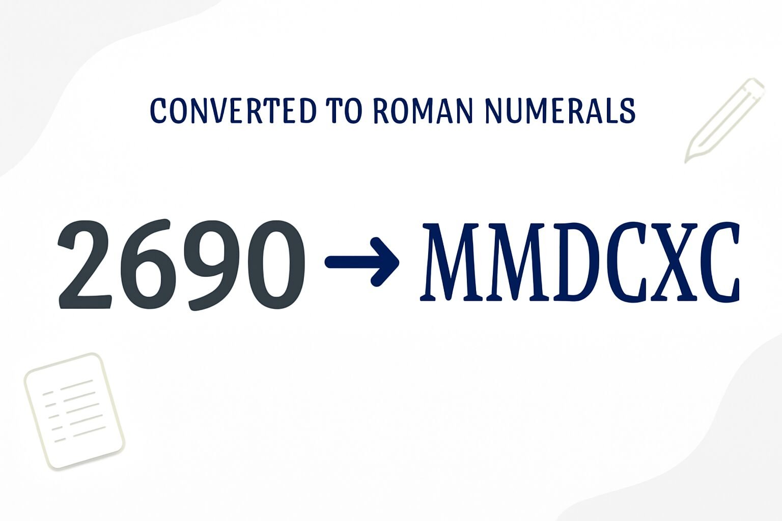 Roman Numerals: 2690
