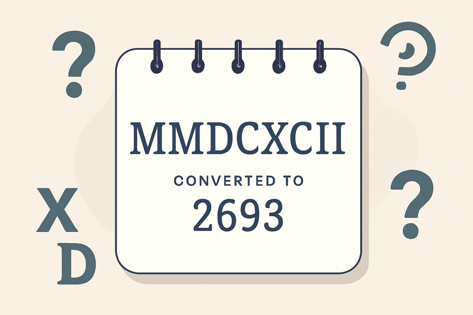 Roman Numerals: 2693