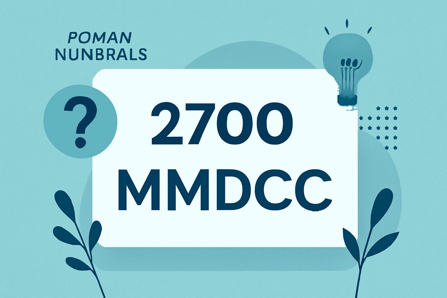 Roman Numerals: 2700