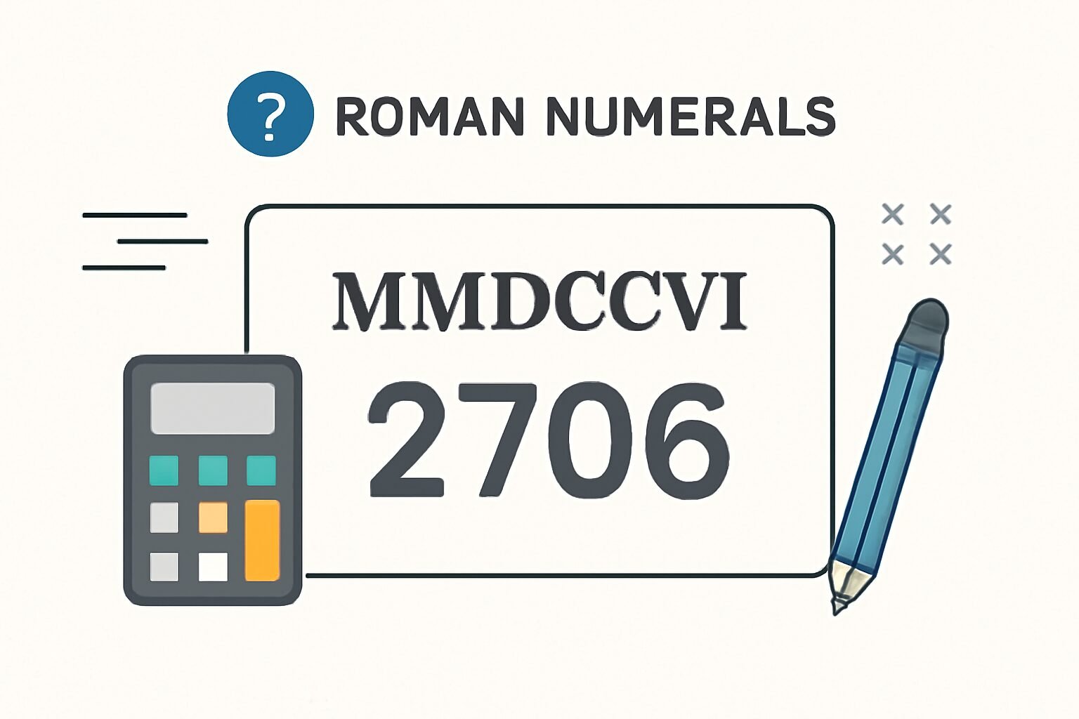 Roman Numerals: 2706