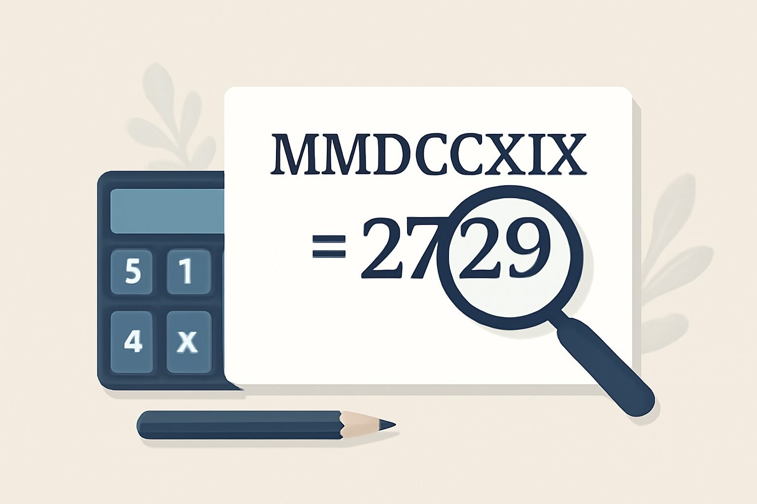 Roman Numerals: 2729