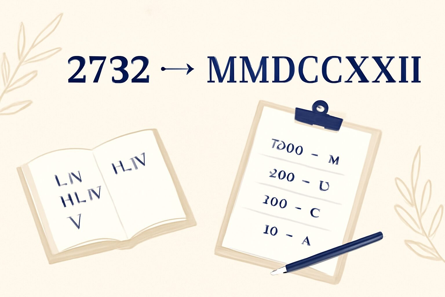 Roman Numerals: 2732