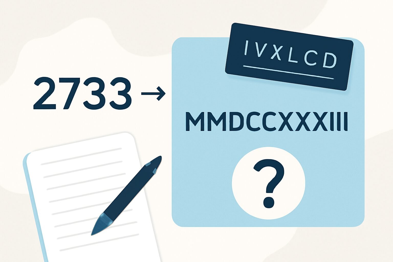 Roman Numerals: 2733